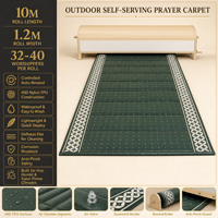 Tapis de prière autoportant grande capacité, facile à nettoyer, imperméable, gonflable, séchage rapide, enroulable et à déploiement rapide pour l'extérieur
