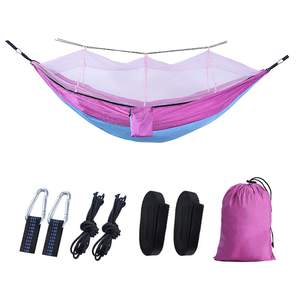 Hamaca Ligera para 2 Personas, con Correas para Árboles, <span class=keywords><strong>Mosquetones</strong></span> y Repelente de Mosquitos, Nailon Paracaídas 210T, 200 kg, Venta al Por Mayor - Product Image 2