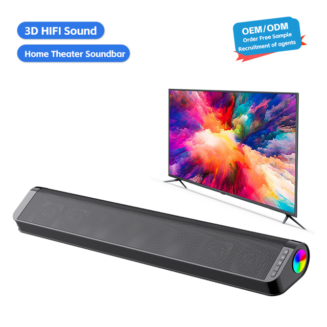 Blue Tooth Wireless RGB Speaker With AUX TV Sound Blaster Long Home Audio Equipment Living Room Sound Bar Speaker