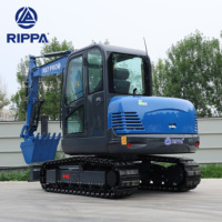 Free Shipping RIPPA 5Ton 6Ton Excavator EPA Engine Kubota Crawler Earthmoving Machine Backhoe Farm Digger Mini Excavators