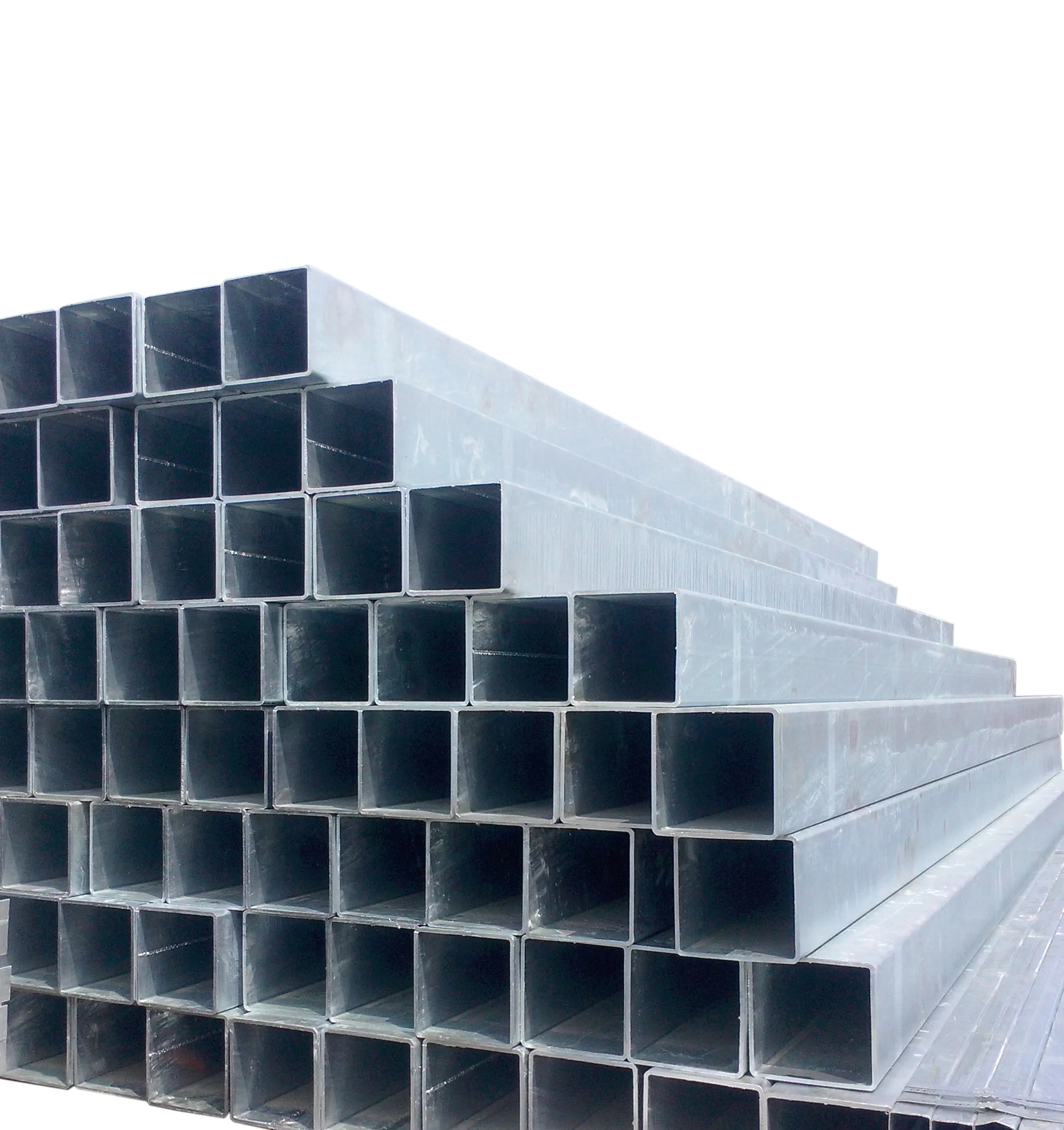 ERW Steel Square Tubing Standard Sizes Pre Zinc Coated Square Galvanized Steel Pipe Square Tube Rectangular Hollow Section Price