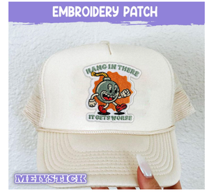 3Sarcastic Bomb Patch Hang in There It Gets Worse, Badge brodé thermocollant/coudable pour vêtements, chapeaux, sacs - Product Image 2