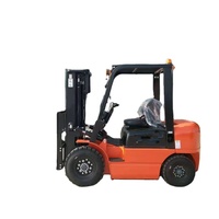 Chariot élévateur 3.5ton diesel pneumatique solide avec le mât triple et le levier de vitesse latéral