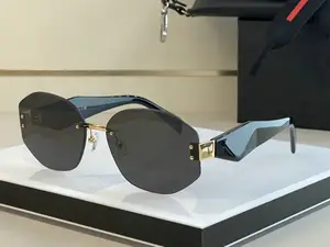 Очки бренда P, лидер продаж, круглые солнцезащитные очки без оправы, роскошные солнцезащитные очки для мужчин и женщин, индивидуальные солнцезащитные очки без оправы 2023