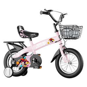 Bicicleta Infantil Modelo Capricorn de 14 Pulgadas con Ruedas de Entrenamiento y Freno para Niños y Niñas de 2 a 9 Años - Product Image 1