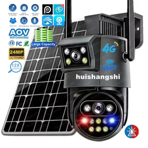 Hieasy 4K 16MP Dual Lens 4g Wifi Solar Dual Screen PTZ Cameras Outdoor Waterproof Color Night Vision IP <b>Security</b> <b>Wireless</b> <b>Camera</b> - Product Image 1