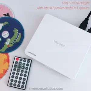 Insensor novo mini dvd player, com alto-falante, multifuncional, portátil, cd player com controle remoto, modelo de reprodutor de cd para crianças, alto-falante m3