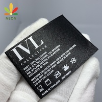 Rouleau d'étiquettes en taffetas de nylon imprimé en soie lavable pour étiquettes d'entretien, étiquettes de col pour vêtements
