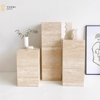 Yushi Group Bases modernes en marbre naturel pour Sculptures Piédestal carré avec gravure sculptée pour la décoration de la maison