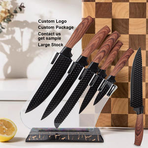 Nuevos cuchillos de cocina para el hogar, accesorios de cocina hechos a mano, mango de grano de madera antiadherente, juego de cuchillos de Chef para cortar carne vegetal - Product Image 1