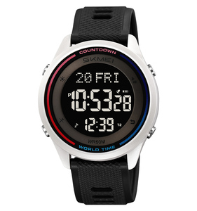 SKMEI 2348นาฬิกาข้อมือดิจิทัลสำหรับผู้ชาย, นาฬิกาสปอร์ตหรูโครโน่กันน้ำ5ATM ออกแบบได้ตามที่ต้องการ - Product Image 5