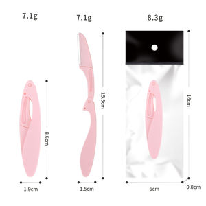 <span class=keywords><strong>Tondeuse</strong></span> à sourcils pliable, rasoir pour poils du visage, multifonctionnel, pratique pour les voyages, lame inclinée en acier inoxydable - Product Image 5