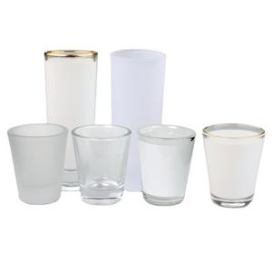 مجموعة من 12 كأس شوت زجاجي مخصص للطباعة بالحرارة لحفلات الزفاف، بقاعدة ثقيلة وسطح مصقول - Product Image 5