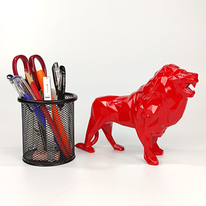 Résine décorative Lion Figure Petite Statue de Lion - Product Image 2