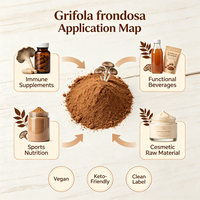 Fournisseur d'extrait de poudre de champignon Maitake |   Poudre d'extrait de Grifola Frondosa |   10%-50% Polysaccharides