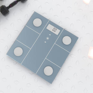 เครื่องชั่งน้ำหนักอัจฉริยะ รูปทรงสี่เหลี่ยม ระบบสัมผัส วัดค่า BMI ใช้พลังงานจากแบตเตอรี่ สีเทาสเลท สำหรับใช้ในบ้าน พร้อมการวัดน้ำหนักที่แม่นยำ - Product Image 3