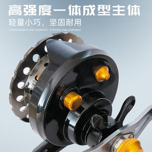 Moulinet de pêche à la traîne en alliage d'aluminium F60A, pour la pêche en radeau, gaucher/droitier, pour la pêche sur glace, avec corps moulé monobloc - Product Image 4