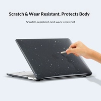 Étui de protection transparent pour ordinateur portable Apple MacBook 13/14 pouces en matériau PC, motif ciel étoilé