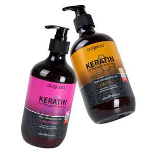 Ensemble de soins capillaires en gros pour fabricants, soin du cuir chevelier hydratant biologique, antipelliculaire, shampooing et revitalisant à la kératine - Product Image 2