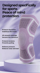 Genouillère tricotée antidérapante avec maille respirante pour la course, le fitness et la protection des genoux lors des activités sportives - Product Image 5