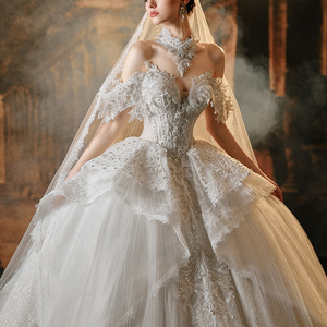 LSMX019 jancember ชุดเดรสเจ้าสาวเปิดไหล่นางฟ้าสาวสวย - Product Image 2