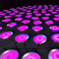 Lumière LED circulaire portable colorée, brique lumineuse LED 3D numérique, piste de danse sensible pour discothèque, scène