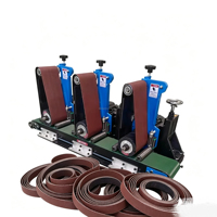 Machine de ponçage à bande portable, petite, automatique, CNC, pour surfaces métalliques en aluminium et acier inoxydable, utilisation humide et sèche, robuste