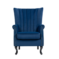 Fauteuil d'appoint modulaire élégant et moderne en velours pour salon, chambre, hôtel, appartement