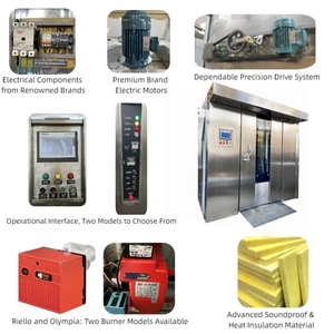 Bán buôn 32 khay mới bánh dây chuyền sản xuất gas bột trộn Divider tròn lò quay cho bánh mì nhà máy hạt ngô - Product Image 2