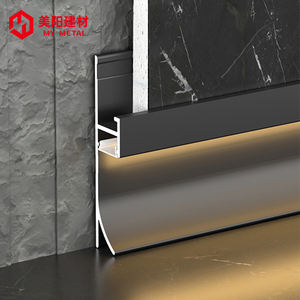 Échantillon <span class=keywords><strong>gratuit</strong></span> de revêtement de sol mural encastré en aluminium Plinthe décorative Barre à led Plinthe lumineuse Profil de ligne - Product Image 3