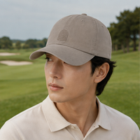 Gorra de golf de alto rendimiento, de sarga de algodón con parche tonal, ligera, para estilo de vida al aire libre, gorra de papá personalizada, deportiva, común, ajustable, para todas las estaciones.