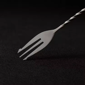 스테인레스 스틸 클래식 바텐더 바 칵테일 트위스트 믹싱 Stirrin 스푼 포크 트위스트 믹싱 스푼 - Product Image 4
