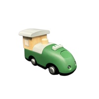 Jouets de voiture miniatures en bois, voitures mignonnes pour enfants avec boutons coulissants et roues mobiles, voitures de jeu Montessori colorées pour développer la motricité fine