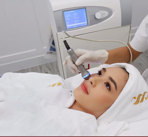 Appareil de soin du visage multifonctionnel 10 MHz à <span class=keywords><strong>micro</strong></span>-massage, gouttelettes d'eau, élimination des graisses, régénération de la peau, machine ABS avec gel - Product Image 5