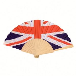 Abanico Plegable de Mano de Madera y Tela Resistente con Diseño Personalizado - Product Image 4