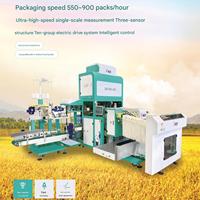 Ligne d'ensachage robotique entièrement automatique 900BPH 10kg 25kg PLC Machine d'emballage automatique sans pilote de litière pour chat pour le remplissage de bentonite tofu