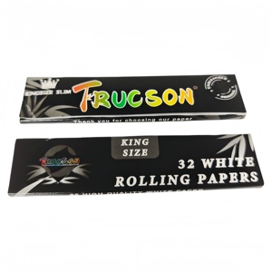 TRUCSON <b>King</b> <b>Size</b> Square Classic Slim White Rolling Papers 32 <b>Sheets</b> Per Booklet 32leaves/Booklet 50 Booklets/Box - Product Image 2
