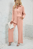 Pantalon de pyjama élastique auto-cravate taille bords passepoilés partie d'un nouvel ensemble de vêtements de nuit satin Viscose vêtements de nuit pour femmes