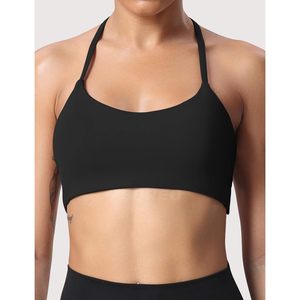Top Crop da donna con reggiseno sportivo da donna con cinturino a croce rimovibile con stampa attiva Yoga imbottita - Product Image 1