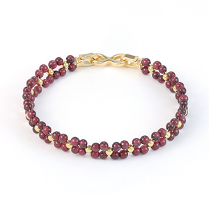 Collection de Bracelets Tressés en Pierre Naturelle Trèfle à Quatre Feuilles, Faits Main, Porte-Bonheur, Perles de Pierres Précieuses, Bracelet Jonc pour Femme, Bijoux Bohèmes - Product Image 5