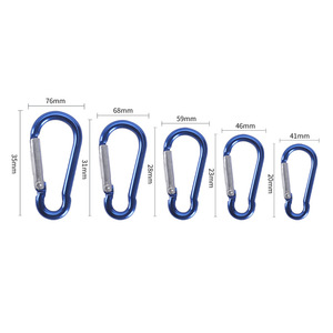 Mousqueton de type D en alliage d'aluminium, forme de gourde, capacité de charge de 1,5 kg, pour la randonnée et les activités de plein air - Product Image 2