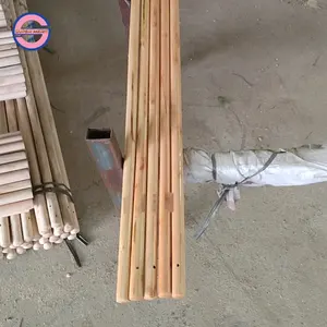 2023 alat pembersih rumah tangga Hungaria diskon besar 120x2.2cm pernis bulat pegangan kayu sapu