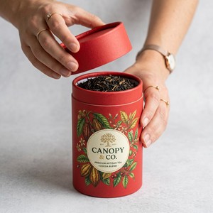 Boîte cylindrique ronde en carton rigide de style épaule de luxe pour l'emballage de fleurs et de thés de qualité supérieure - Product Image 2