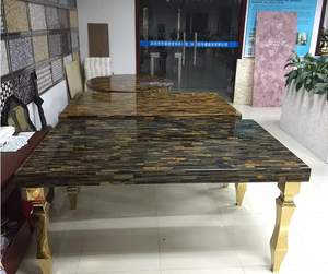 Piano Tavolo in Pietra Semi-Preziosa con Agata, Prezzo Tavolo in Gemma Occhio di Tigre Giallo - Product Image 2