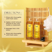 Gel douche doré bain de luxe du fabricant avec vitamine C parfum exfoliant blanchissant moussant liquide hydratant