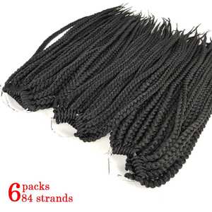 Extensiones de <span class=keywords><strong>Cabello</strong></span> Sintético Pre-Enlazadas de 20 Pulgadas, Estilo Senegalés, para Crochet, Trenzas en Caja - Product Image 3