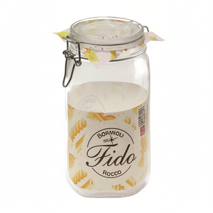 Fido <b>Glass</b> Jar With Wire Bail Lid 100% Made In Italy Storage <b>Container</b> For Pasta And Dry Goods - Product Image 2