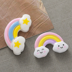 Phụ kiện trang trí tóc, điện thoại bằng nhựa resin hình sao năm cánh cầu vồng có thể tùy chỉnh - Product Image 3