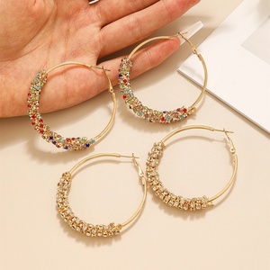 Pendientes de color nuevo de Jingciren Boutique, pendientes grandes de estilo retro, nuevo diseño de moda, elegante embalaje en caja de regalo - Product Image 2