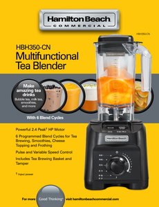 Licuadora Silenciosa para Smoothies <span class=keywords><strong>Hamilton</strong></span> <span class=keywords><strong>Beach</strong></span> HBH350-CN con Diseño Americano Comercial 220V - 240V - Product Image 2